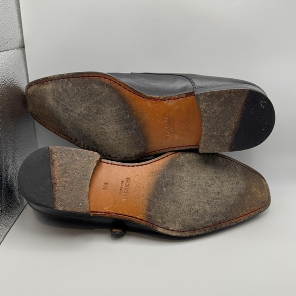 Magnanni‎ Shoes Mens 9.5 Black Leather Double Monk Strap Dress Miro Square Toe main image 8